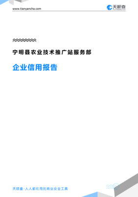 宁明县农业技术推广站服务部企业信用报告（天眼查）——技术推广服务分析